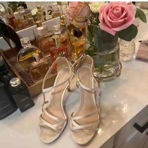 Pelle Moda Cream Strappy Heels